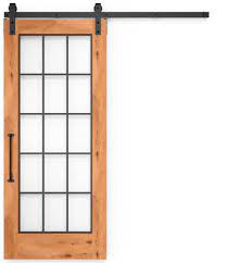 Diy sliding barn door plans. Farmhouse French Full Glass Barn Door Rustica