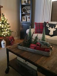 Coffee Table Christmas Decorating Red Truck Christmas Coffee Table Decor Christmas Table Decorations Christmas Decor Diy