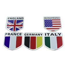 France recorded 138 additional cases thursday, its biggest daily increase, bringing the number of infected people in the country to 423. Usa England Uk Germany Italy France Flag Car Shield Emblem Badge Sticker Decal Ebay