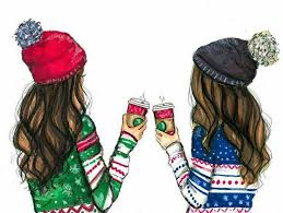 Starbucks Frap Beanie Sweater Drawings Of Friends Bff Drawings Best Friend Drawings