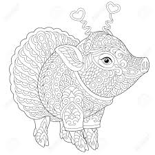 That is the time that we should let kids be children. Pig Coloring Page Coloring Book Anti Stress Colouring Picture With Cute Piggy 2019 Chinese New Year Animal Symbol Freehand Sketch Drawing With Doodle Elements Royalty Free Cliparts Vectors And Stock Illustration Image 118879873