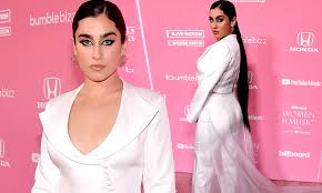 Lauren Jauregui flashes midriff in white cropped jacket and slacks at  Billboard Women In Music event | Daily Mail Online