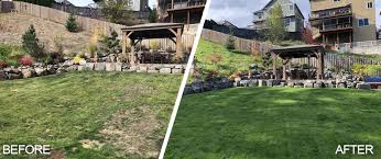 Mow the grass lower than usual. Aeration Seeding Services Happy Valley Troutdale Gresham Or J C Lawn Care