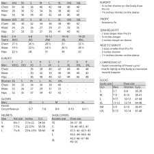 Garneau Cycling Shorts Size Chart