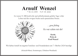 Das Trauerportal für Lüchow-Dannenberg › Todesanzeigen › Arnulf Wenzel