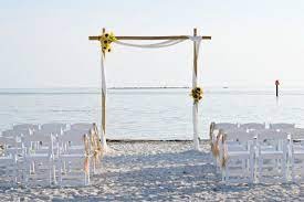 Bamboo Sunflower Wedding Arbor Beach Wedding Packages Florida Wedding Venues Beach Florida Destination Wedding Venues