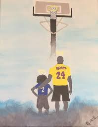 We do not support the reddit redesign. Kobe And Gigi Arthomas Paintings Prints People Figures Sports Figures Basketball Artpal