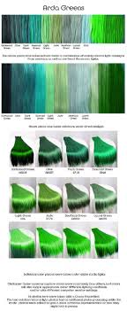 Green Hair Colour Pallet Green Hair Colors Light Blue Hair Teal Hair Highlights