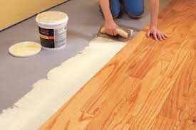 If the adhesive used was not designed specifically for hardwood flooring, moisture can build up under the floor itself and cause the parquet to buckle. How To Install Engineered Hardwood Floors With Glue The Home Depot Canada