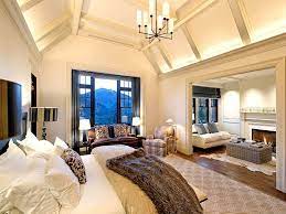 Paint beams white to keep the room feeling light & airy. 60 Primary Bedrooms With Tall Ceilings Photos Home Stratosphere