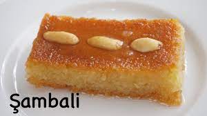 Şambaba tatlısı, şambalı ya da baba tatlısı olarak da bilinen şambali, irmik ve yoğurtla hazırlanan şerbetli tatlılardan biridir. Un Yok Yag Yok Yumurta Yok Orijinal Sambali Sam Tatlisi Serbetli Tatli Figen Ararat Youtube