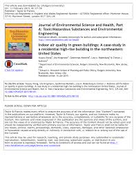 Management of green building plays great and considerable role in decreasing greenhouse gas emissions current study identifies management practices that are new perspective for management of green building in malaysia. Pdf Indoor Air Quality In Green Buildings A Case Study In A Residential High Rise Building In The Northeastern United States