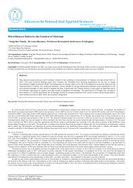 Pdf Microfinance Notes In The Context Of Vietnam