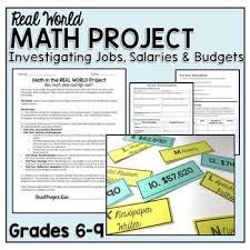 Real Life Math Project Investigating Budgets Math Projects Real Life Math Consumer Math