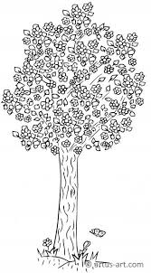 Bluhender Baum Im Fruhling Ausmalbild Gratis Ausdrucken Ausmalen Artus Art