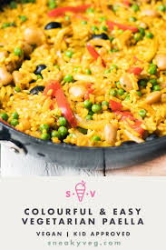 Colourful And Easy Vegetarian Paella Recipe Recipe Paella Recipe Easy Paella Recipe Winter Vegetarian Recipes