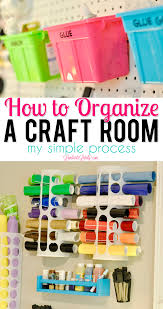 The tutorial includes plans for the pegboard storage, the cubby wall storage, and the shelving. How To Organize A Craft Room My Simple Process Lamberts Lately