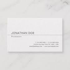 Stylish Minimalist Modern Professional Sleek Plain Business Card Zazzle Com In 2020 Minimalist Business Cards Lawyer Business Card Doctor Business Cards
