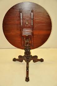 Here Is A Beautiful Period Federal Mahogany Tilt Top Table In Good Condition Featuring A Round Top With A Gadr Wood Table Bases Hand Carved Teak Antiques Value