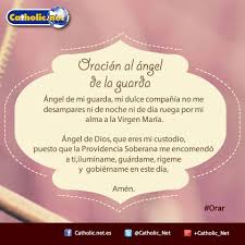 'la oración es la elevación del alma a dios o la petición a dios de bienes convenientes' — san juan damasceno, catecismo de la iglesia católica, 2559. Catholic Net Oracion Al Angel De La Guarda