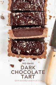 No Bake Dark Chocolate Tart Recipe Chocolate Tarts Recipe Chocolate Tart Baking
