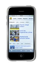 So bewirbt apple auf seiner website die neue technologie. Erste Grosse Portalseite Fur Alle Apple Handys Web De Homepage Fur Neues Presseportal