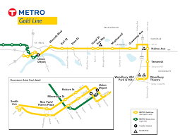 The gold line foothill extension is an extension of the metro gold line light rail corridor from its former terminus in pasadena, california. Gold Line Facts Metro Transit