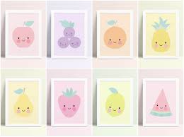 Fruits Art Print Baby Girl Nursery Printable Kids Decor Etsy Kids Art Prints Printable Kids Decor Fruit Art Print