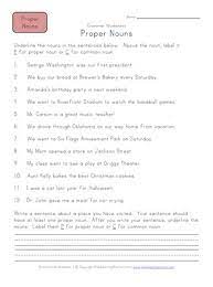 Identifying common and proper nouns part 3. Proper Nouns Worksheet All Kids Network