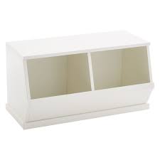 Wall shelves & display cubbies (15). White Nantucket Stackable Storage Bin The Container Store
