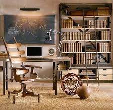 Bookcases For A Home Office Traditional White Vs Industrial Home Interior Restoration Hardware