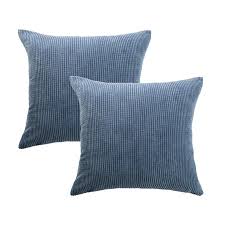 I bought two sized 26'' x 26'' covers which are ideal for filling with 3 bed pillows per pillowcase. Cushion Covers Stripe Decoration Throw Pillow Case 26 X 26 Inch Teal Blue 2pcs Walmart Canada
