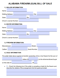 How to write a bill of sale in alabama. Free Alabama Firearm Gun Bill Of Sale Form Pdf Word