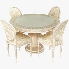 Round extending dining table and chairs ukrainian language. 3d Round Dining Table Models Turbosquid