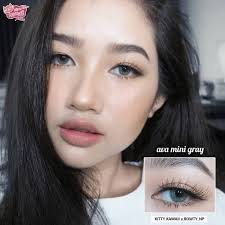 ORIGINAL SOFTLENS Kitty Kawaii Mini Ava Gray Grey Abu Abu