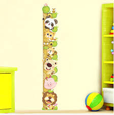 Us 4 84 15 Off Kids Child Height Chart Measure Wall Stickers Animals Climb Tree Vinyl Wallpaper House Decorative Decals Removable In Wall Stickers
