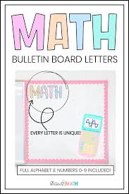 Math Bulletin Board Letters Kraus Math Math Math Bulletin Boards Math Doodles