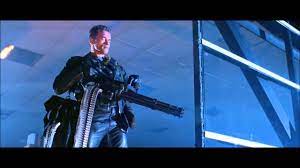 Terminator 2 Minigun Scene Hd Terminator Scene Arnold Schwarzenegger