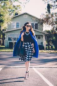 Black White And Blue Outfits Belted Blue Sweater Outfit Royal Blue Outfits White Jacket Outfit