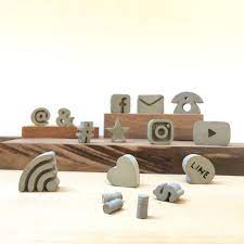 迷你 水泥符號圖案 島人手作 擺飾 pinkoi toy car wooden toy car wooden toys