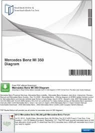 Fuse location diagram and tail light assembly blubs location 2006 mercede benz ml350. Mercedes Benz Ml 350 Diagram Pdf Free Download