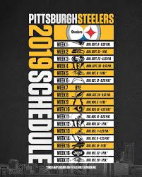 The 2019 Regular Season Schedule Has Arrived Herewego Steelers Schedule Steelers Pittsburgh Steelers Schedule