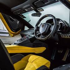 Black And Yellow Lamborghini Aventador Lamborghini Aventador Yellow And Black Interior Alcantara Suede Lamborghini Aventador Lamborghini Black Interior