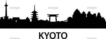Skyline Kyoto Kyoto Silhouette Illustration City Silhouette