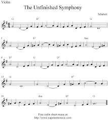 Free Sheet Music Scores The Unfinished Symphony Free Violin Sheet Music Notes Violin Sheet Sheet Music Notes Sheet Music