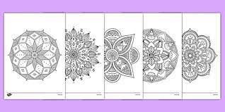 Download Mandala Themed Mindfulness Coloring Sheets Teacher Made