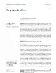 Pdf Drug Abuse In Athletes