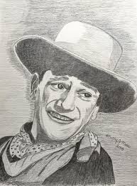 John Wayne "the Duke" Watercolor Print 11 X 15 by Kathy Marrs Chandler