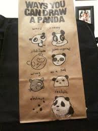 Ways To Draw A Panda Lunchbags By Miles Fenn With Images Drawings Cute Pictures Panda