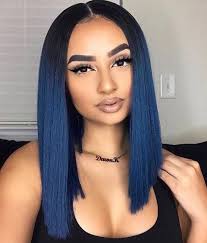 Sew In Weave Hairstyle With Color Just Love This Color If You Need Bundles Closures Or Frontals Please Visit Hair Styles Curly Human Hair Wig Blue Hair